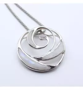 pendentif argent pierre de lune