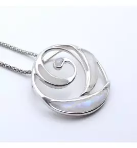 pendentif argent pierre de lune