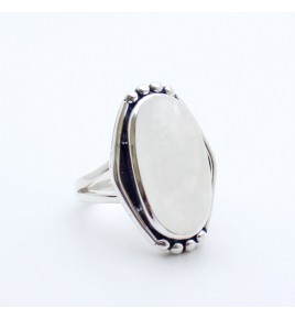 bague argent pierre de lune