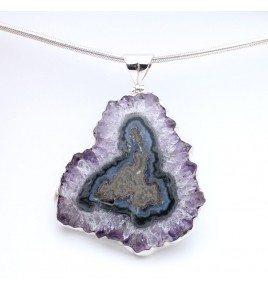pendentif améthyste argent