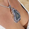 pendentif améthyste stalactite