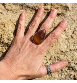 bague argent jaspe mokaite