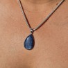 pendentif argent cyanite bleue