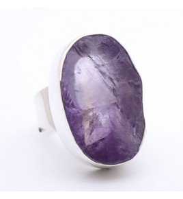 grosse bague argent améthyste