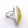 bague argent ambre jaune