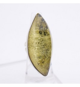 bague argent et ambre artisanal