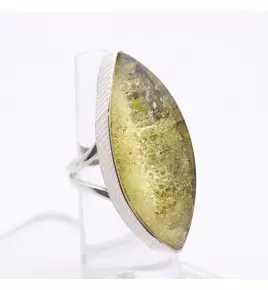 bague argent avec ambre