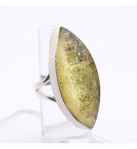 bague argent avec ambre