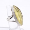 grosse bague ambre argent