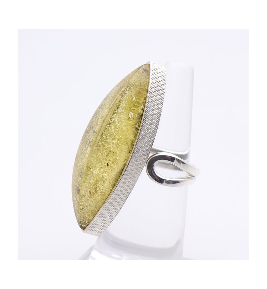bague argent ambre baltique