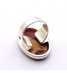 bague argent jaspe mokaite