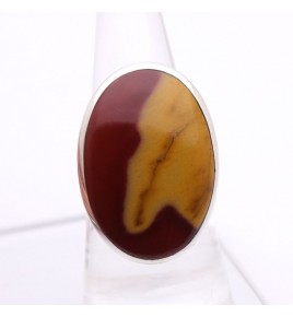 bague argent jaspe mokaite
