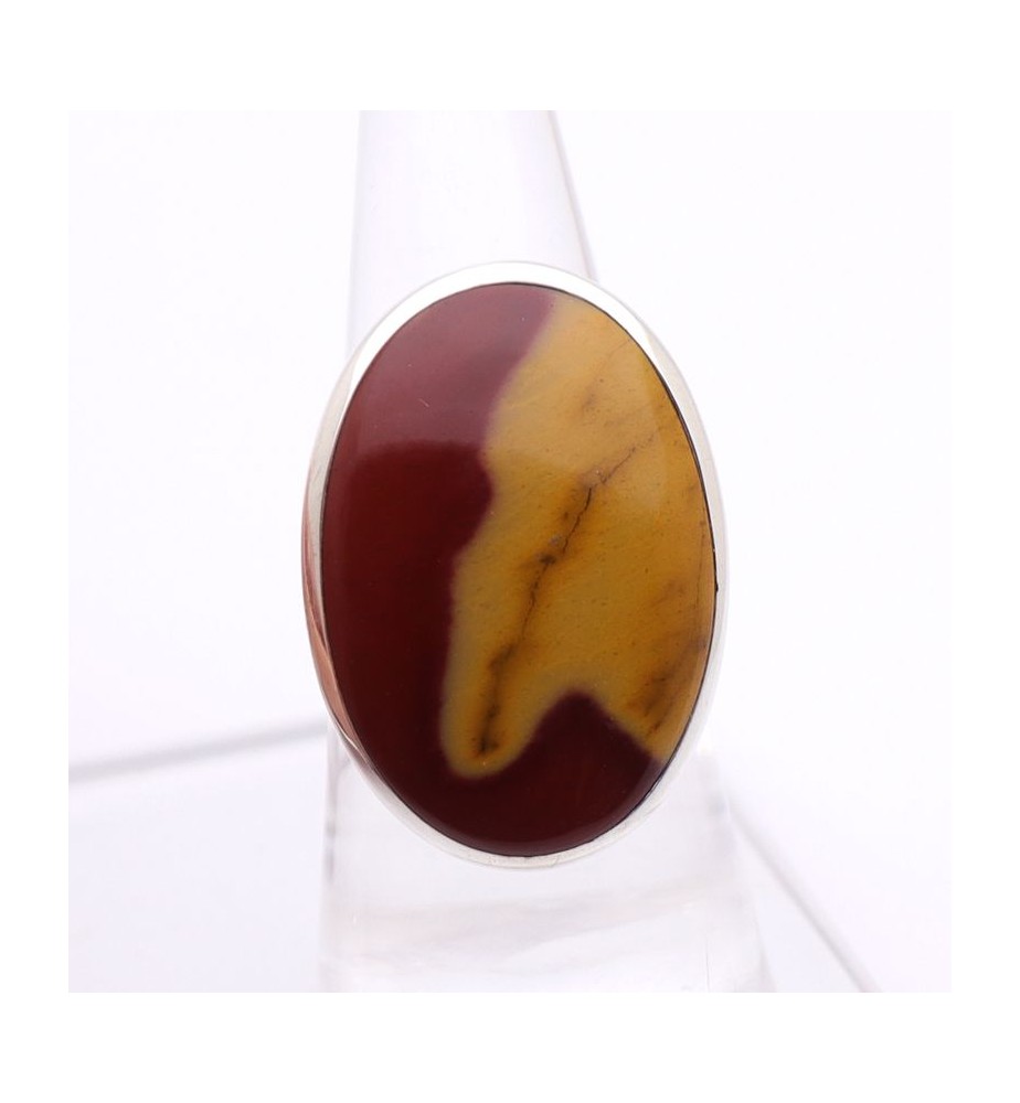 bague argent jaspe mokaite