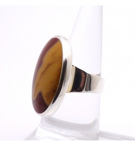 bague argent pierre rouge