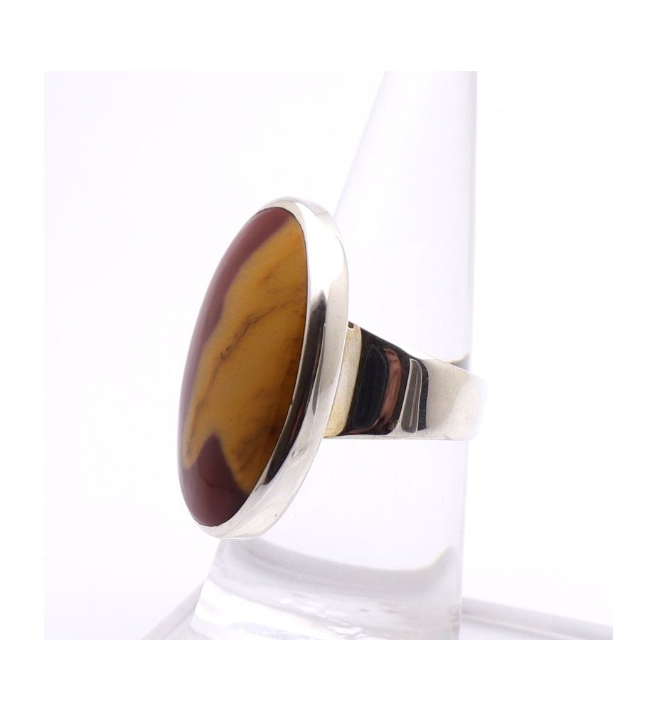 bague argent pierre rouge
