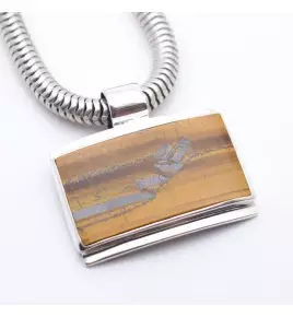 pendentif oeil de tigre homme