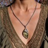 pendentif argent pierre verte