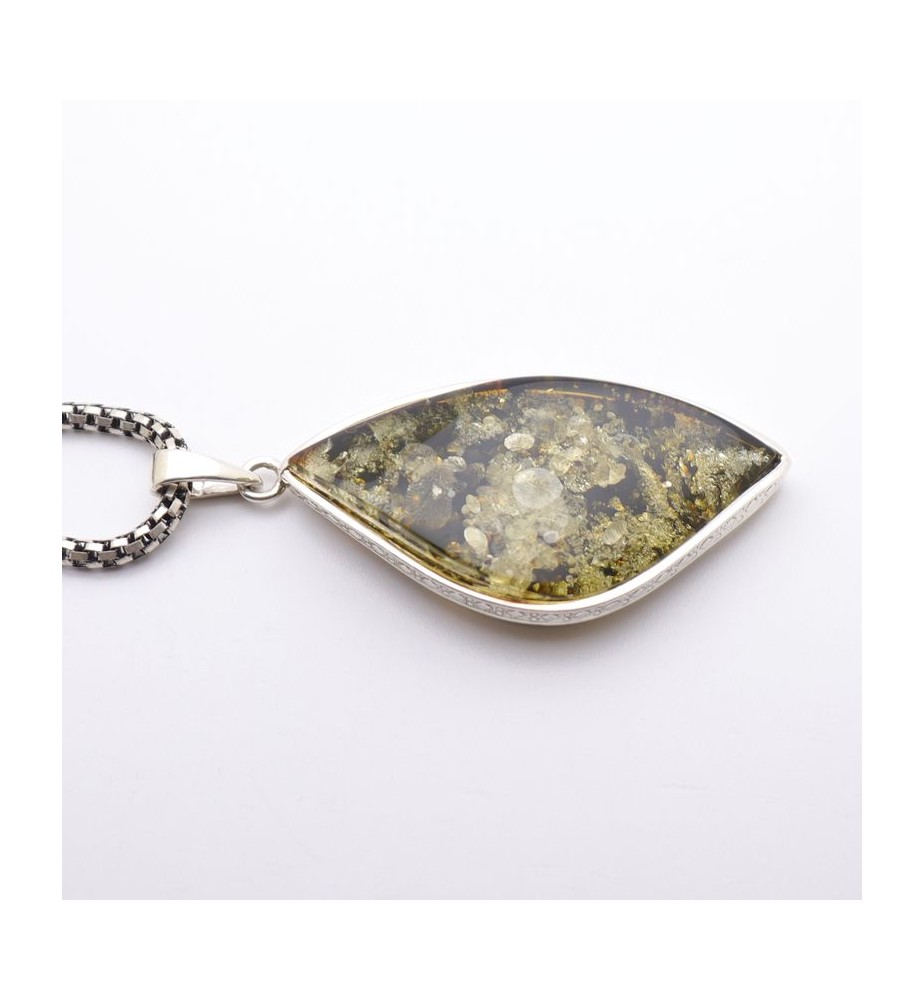 vert ambre pendentif