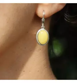 ambre boucle d'oreille