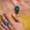 bague malachite argent