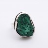 bague argent avec malachite