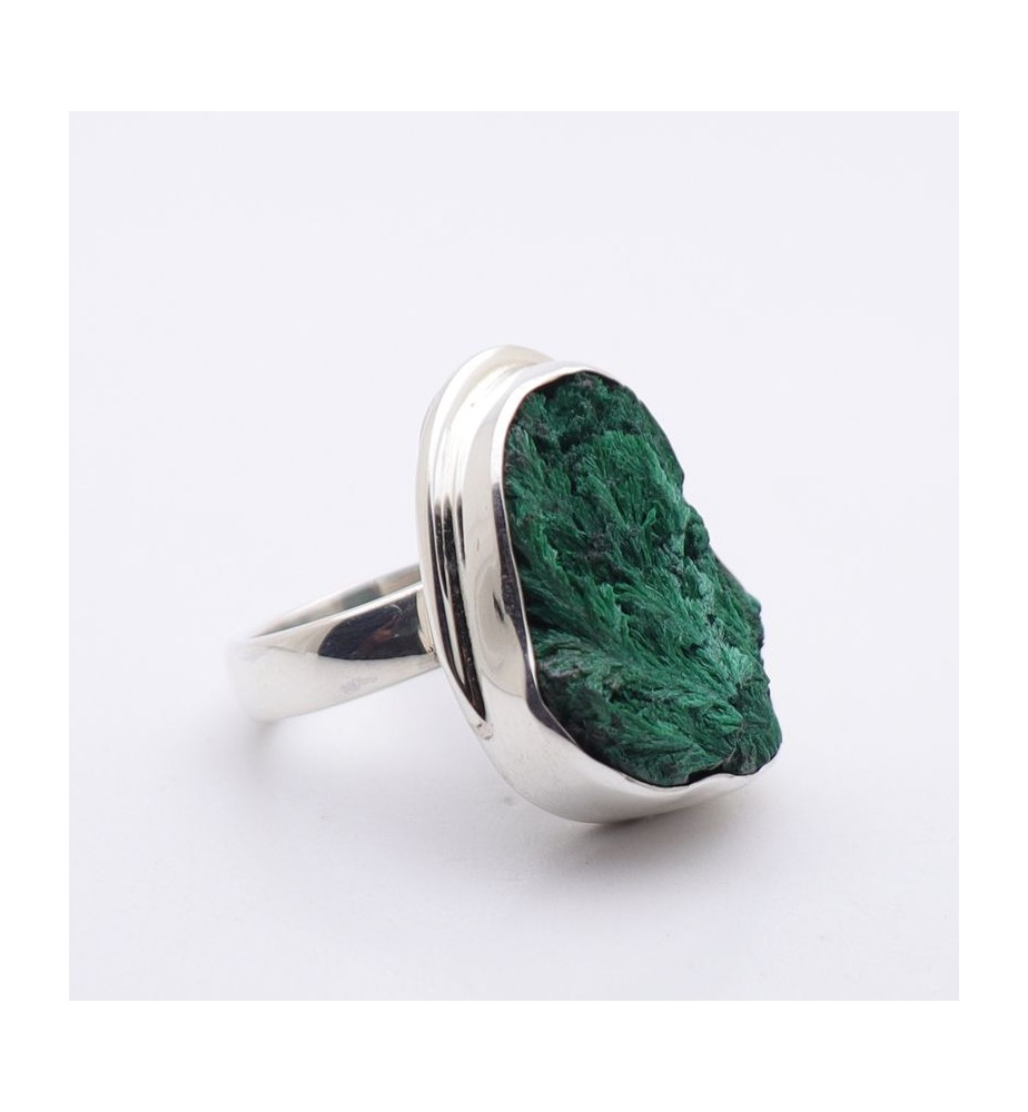 bague malachite brute