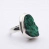 bague malachite brute