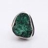 bague argent pierre verte
