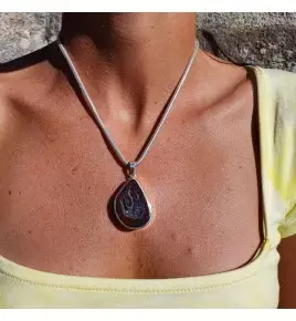 tabasco geode pendant