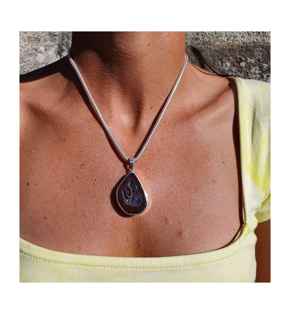 pendentif géode tabasco