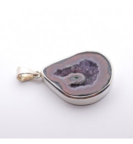 pendentif geode quartz