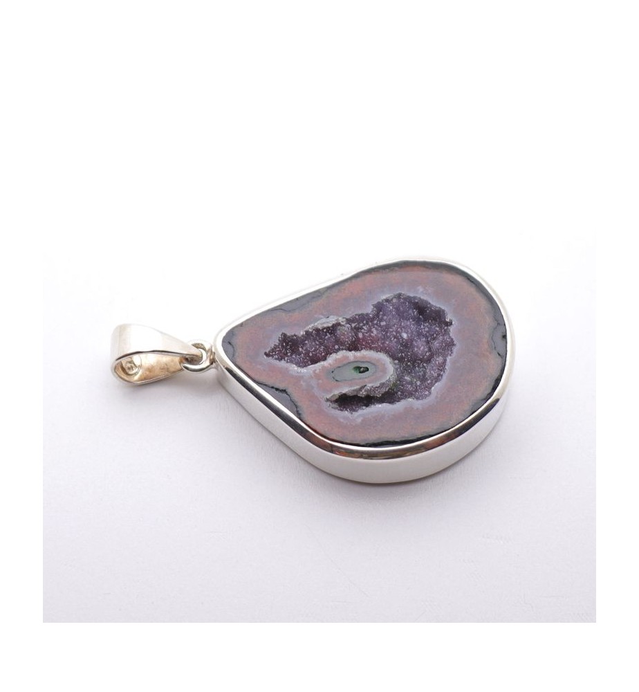 pendentif geode quartz