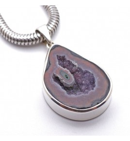tabasco geode pendant