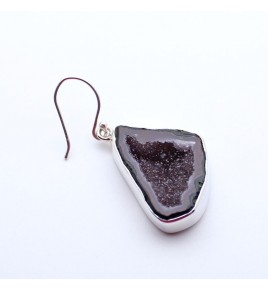 boucles d'oreilles pierre rouge