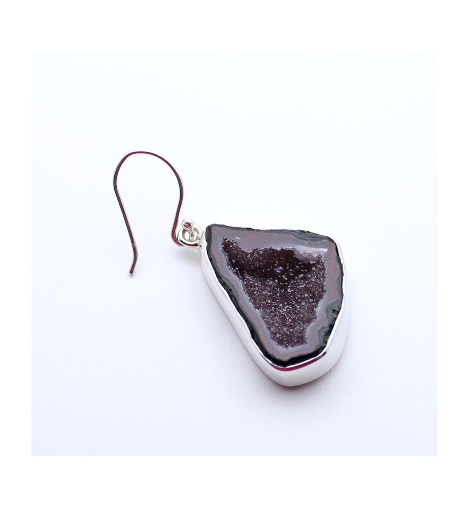 boucles d'oreilles pierre rouge