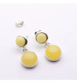 boucles d'oreilles ambre