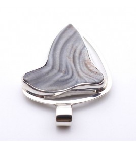 pendentif calcedoine brut femme