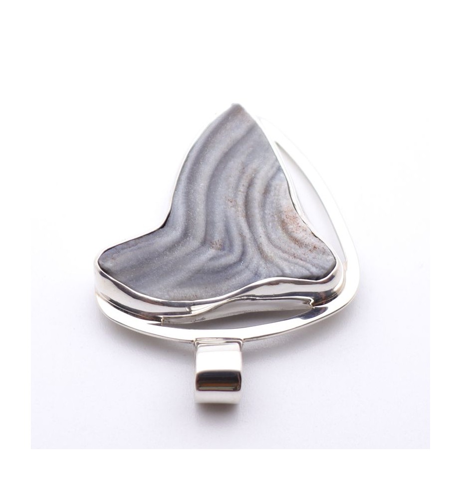 pendentif calcedoine brut femme