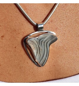 calcédoine bleue pendentif