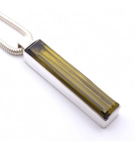 pendentif argent obsidienne