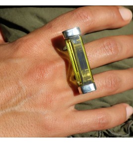 grosse bague obsidienne