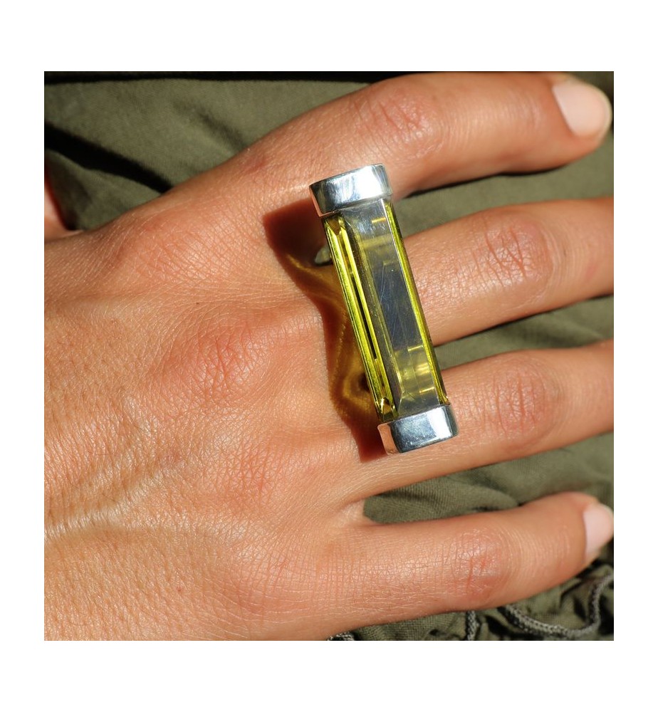 grosse bague obsidienne