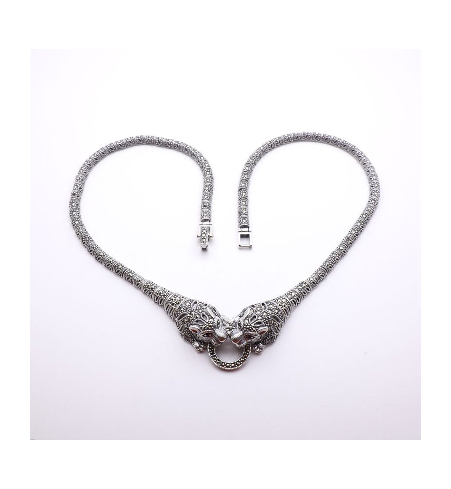 collier marcassite argent