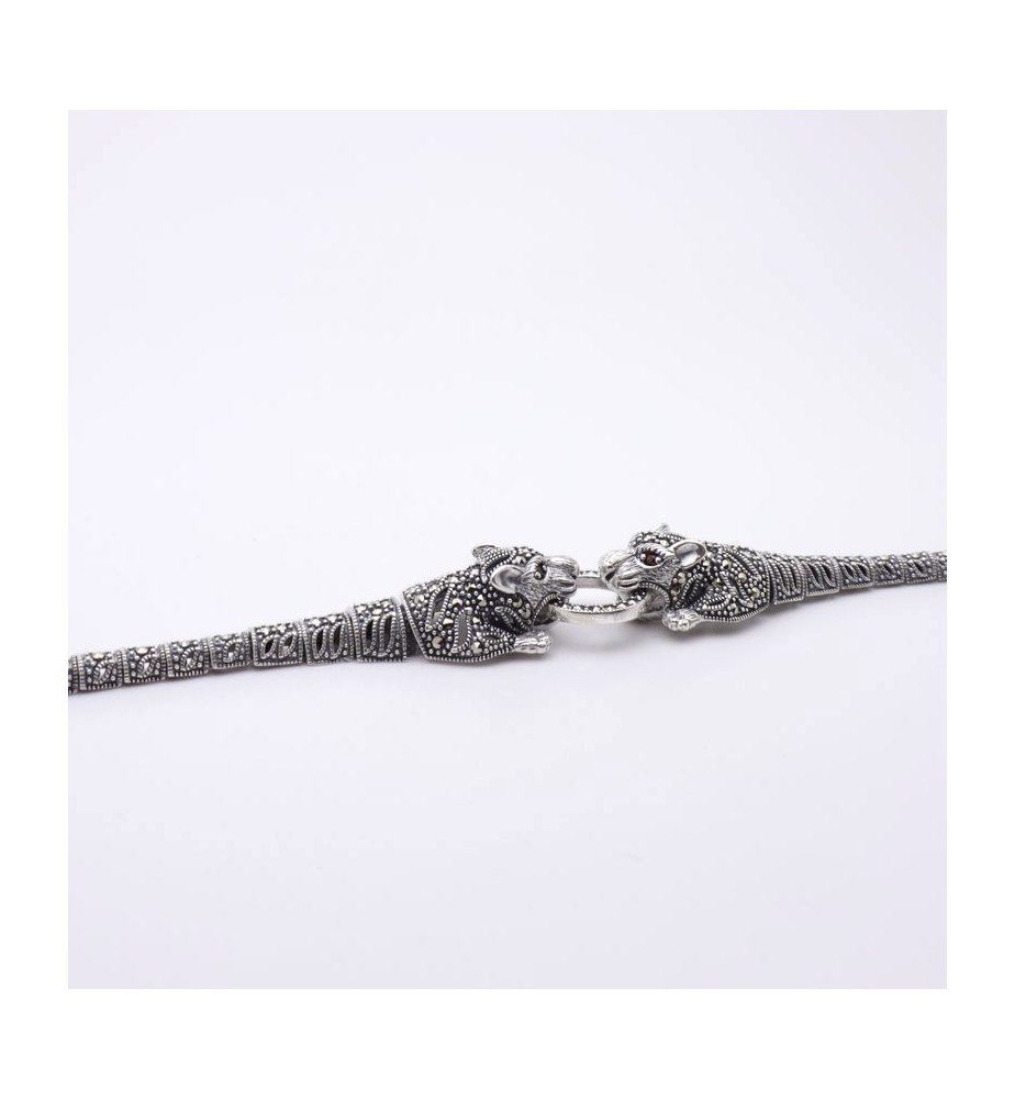 bracelet marcassite panthère
