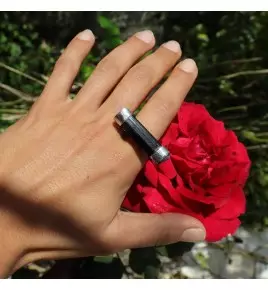 bague tourmaline noire