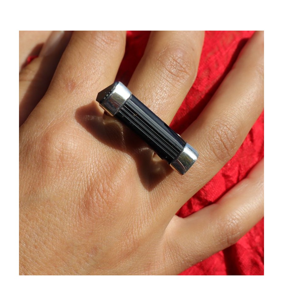 bague tourmaline brute