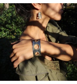 bracelet jonc plat argent