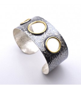 jonc large argent femme