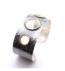 bracelet manchette argent femme