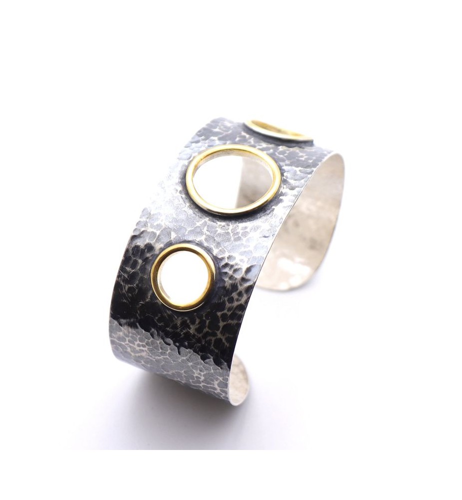 bracelet manchette argent femme